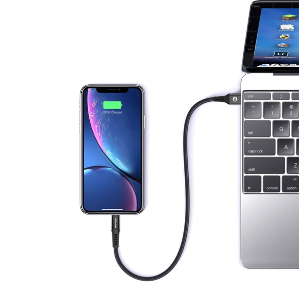 Baykron USB to MFI Lightning Cable 1.2M (BA-LI-BLK1.2) - Penguin.com.bd