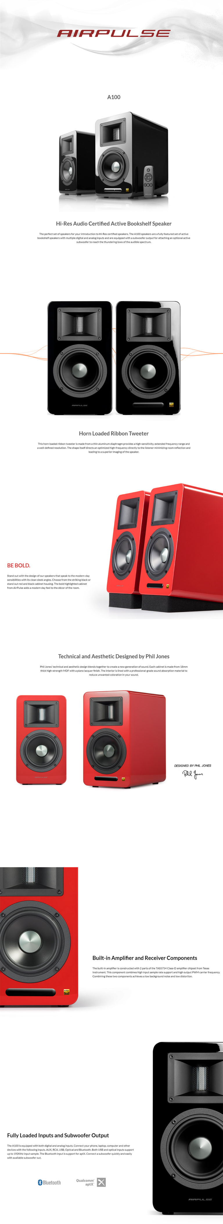 Edifier A100 Airpulse Studio Speakers Designed by Phil Jones - Penguin ...