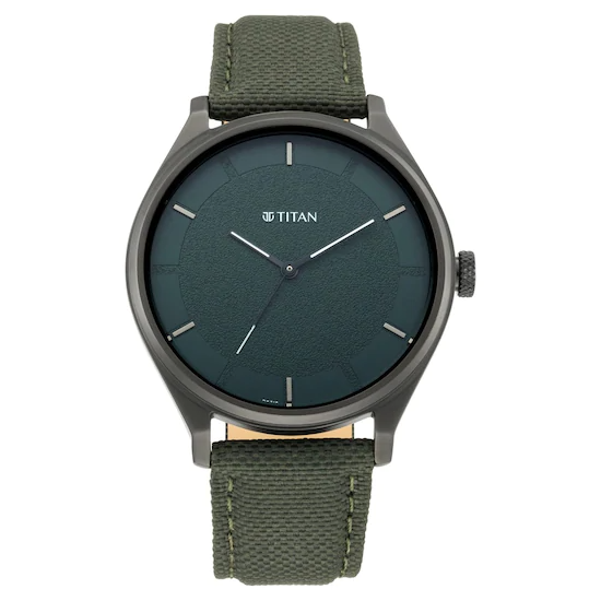Titan 1802NL02 Green Dial & Fabric Strap Analog Watch - Penguin.com.bd